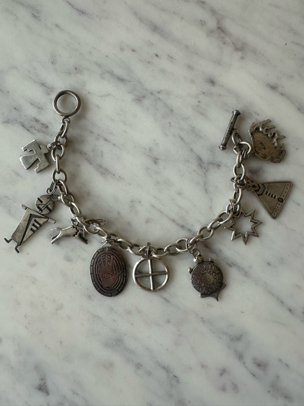✨ Peyote Bird Designs x Pendleton Sterling Silver Charm Bracelet ✨